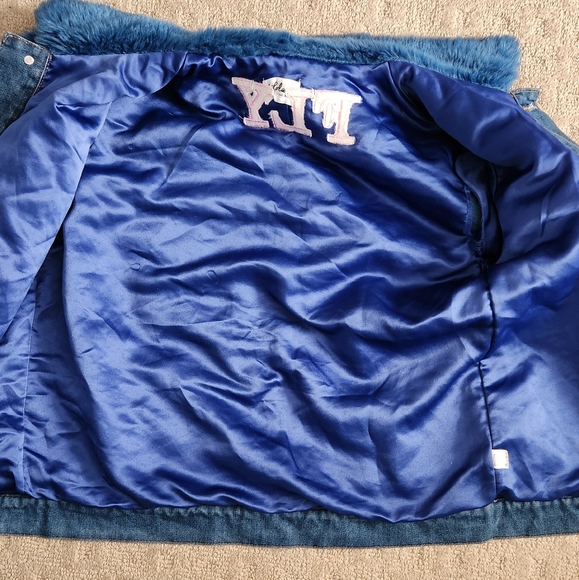 Lola & The Boys CUSTOM "FLY" girl's jean jacket size large / 12 - Picture 3 of 12